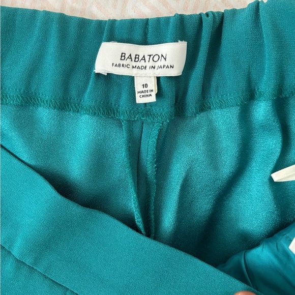 Babaton Cohen Pant Emerald Green Pull On Size 10 - Picture 3 of 4